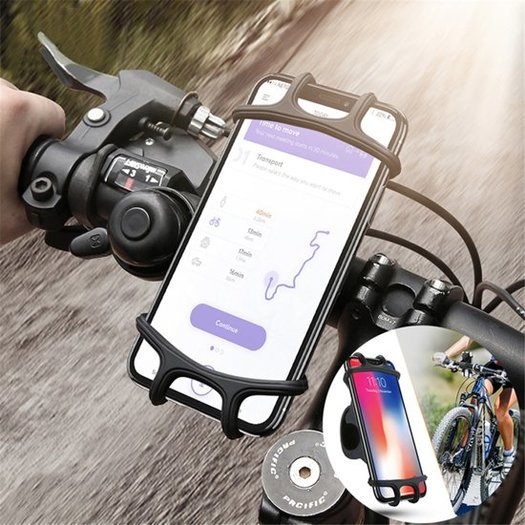 Universele telefoonhouder voor op de fiets - Mobielhouder fiets - GSM houder fiets - Fietsstuur - Fietshouder - Fiets navigatie - Smartphone houder fiets - Samsung - iPhone - Nokia - Huawei - Sony L - Electrostunt