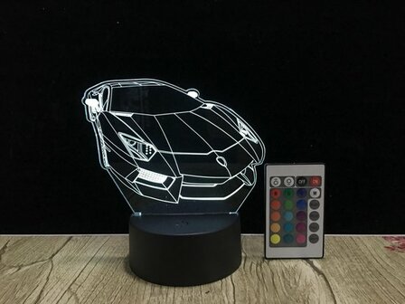 3D LED Creative Lamp Sign Auto Car - Complete Set